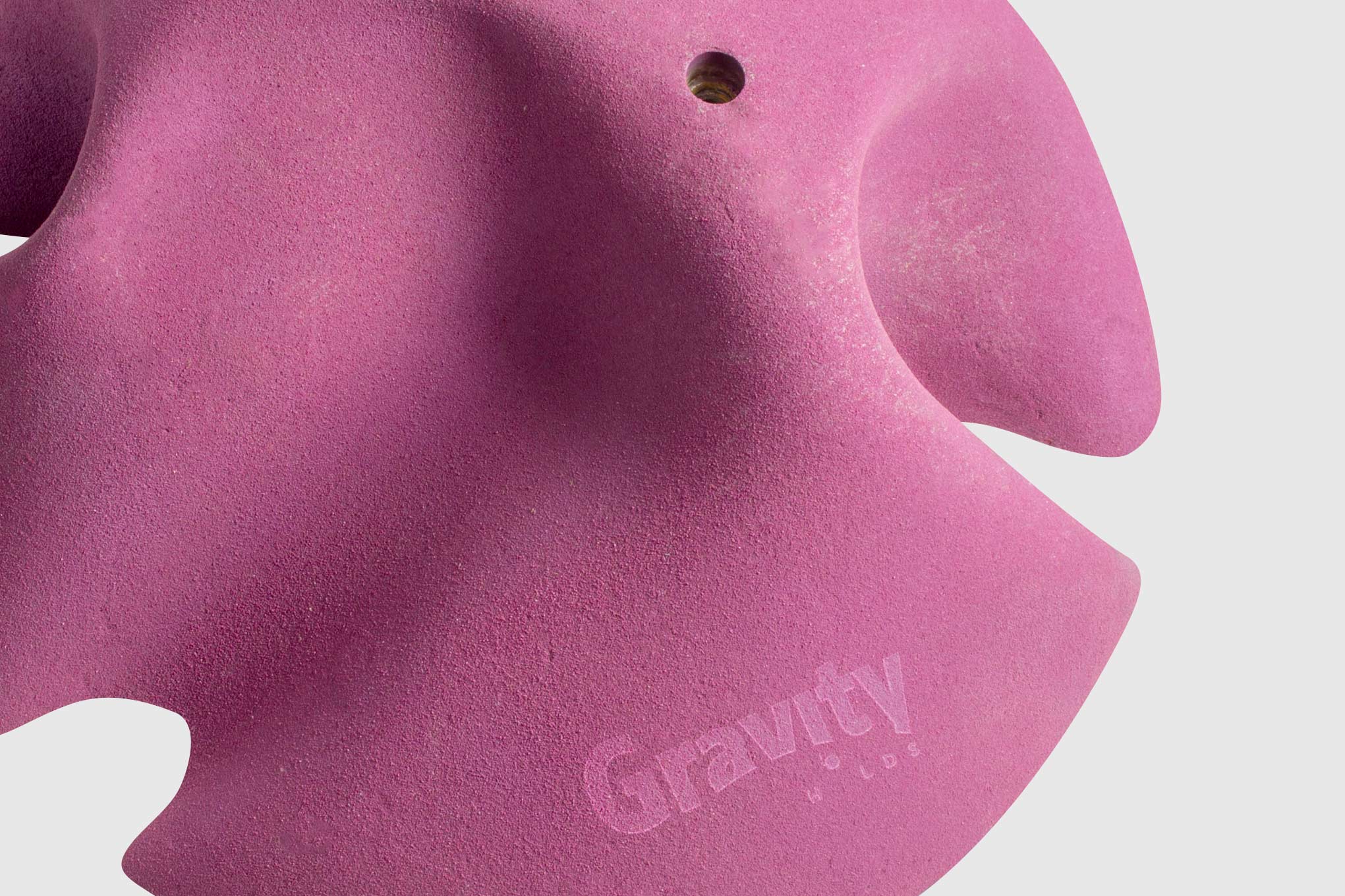 Purple climbing hold