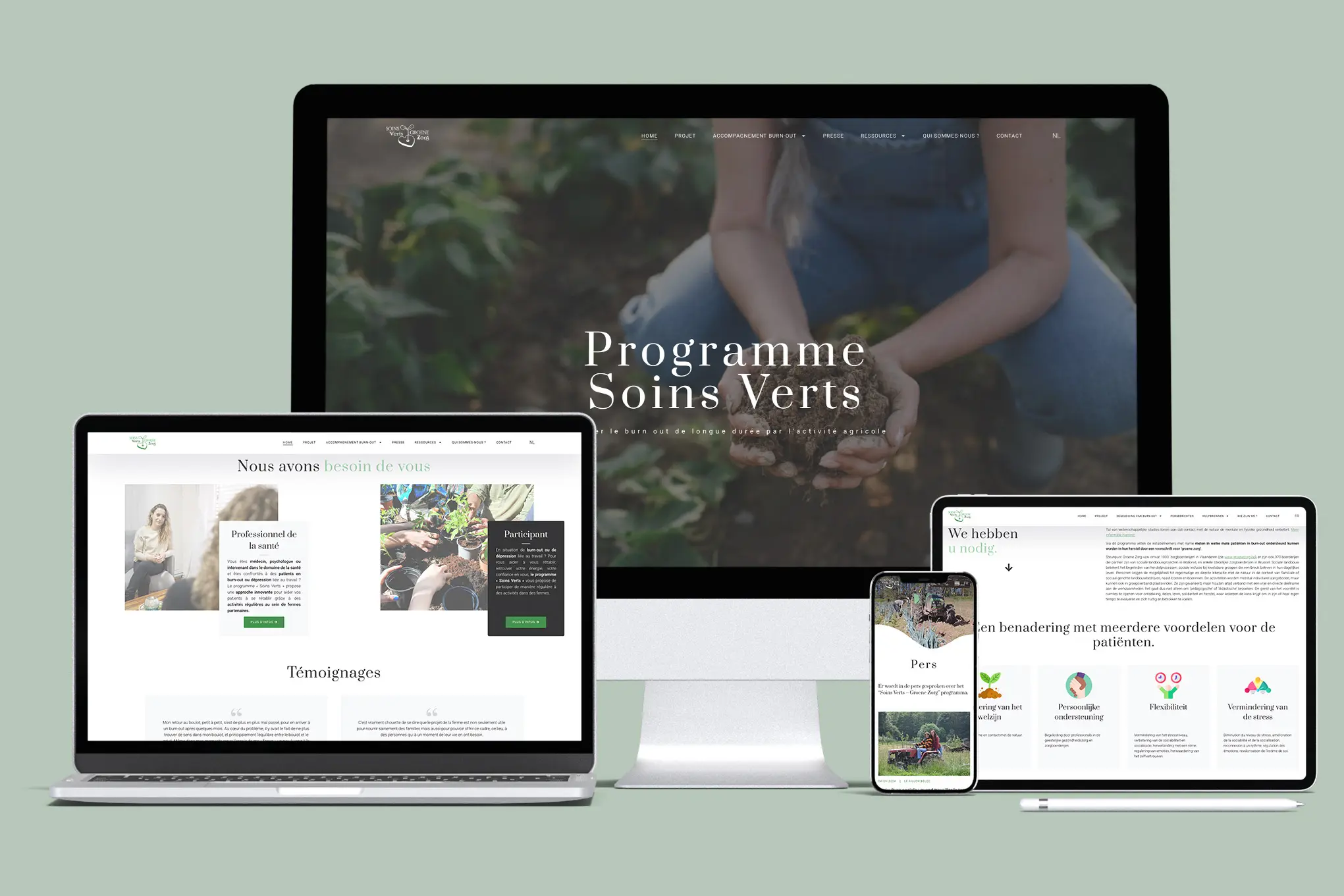 Site web des Soins Verts