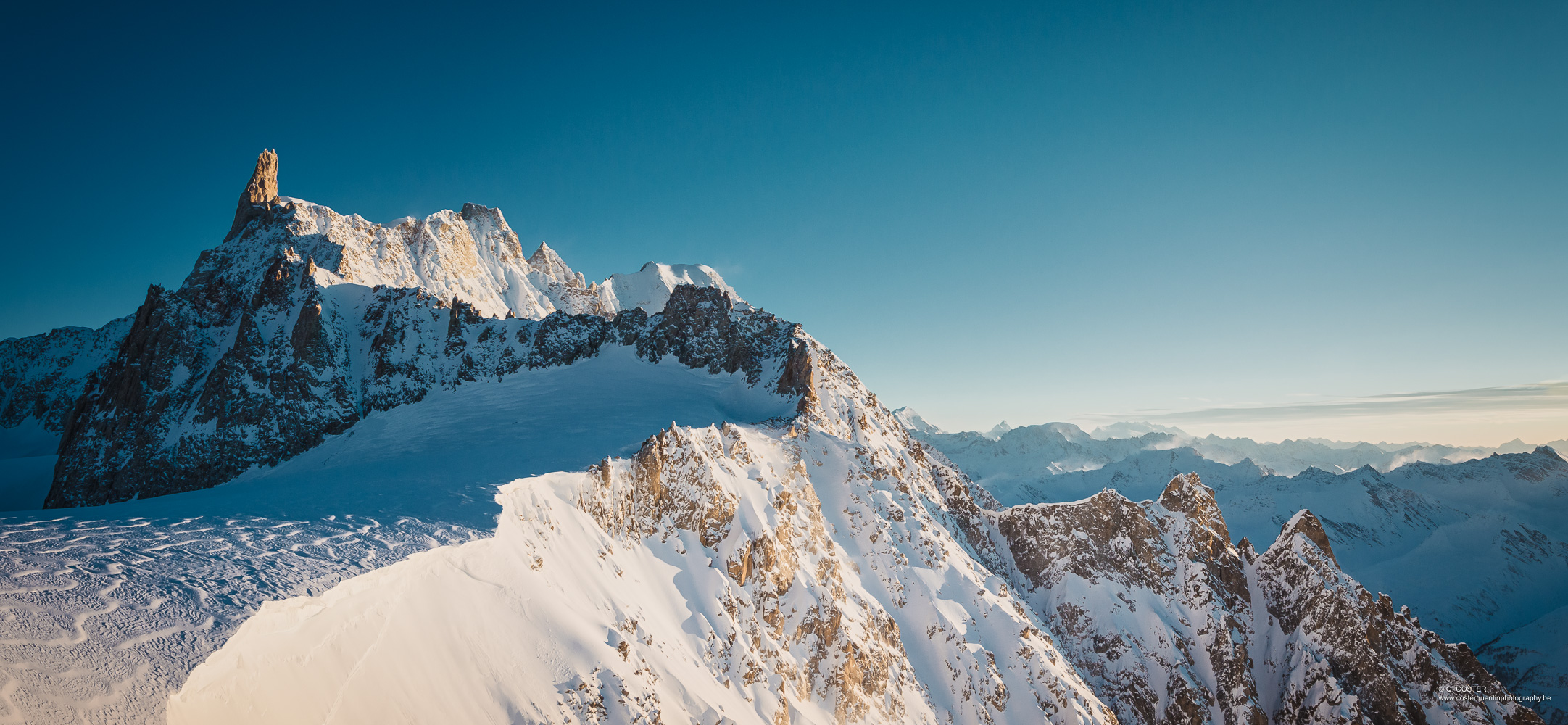 Early morning in the mountain with blue sky