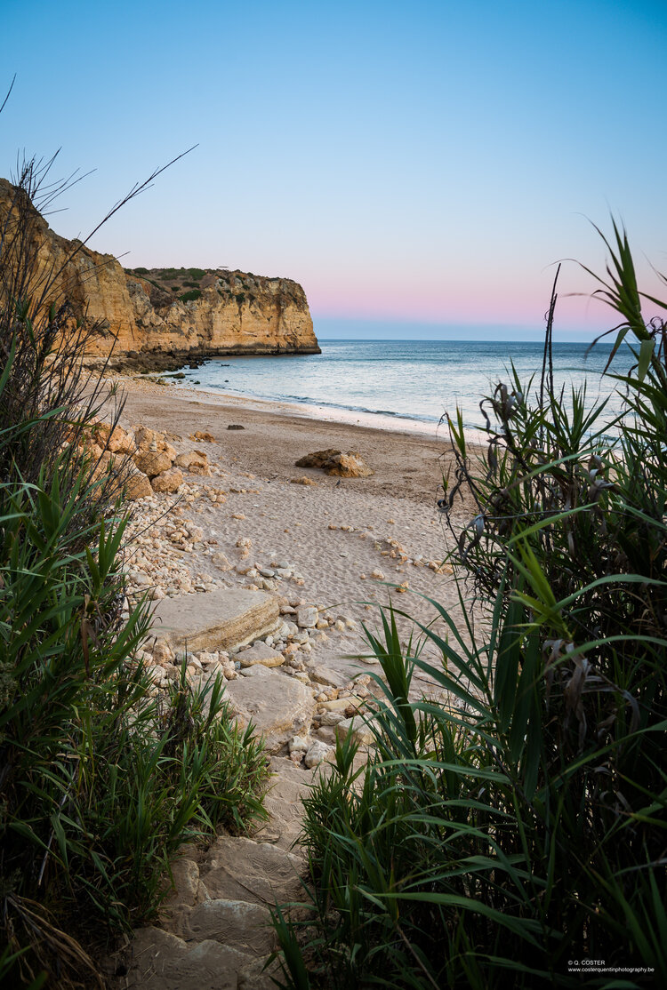 Path to the beach at late evening