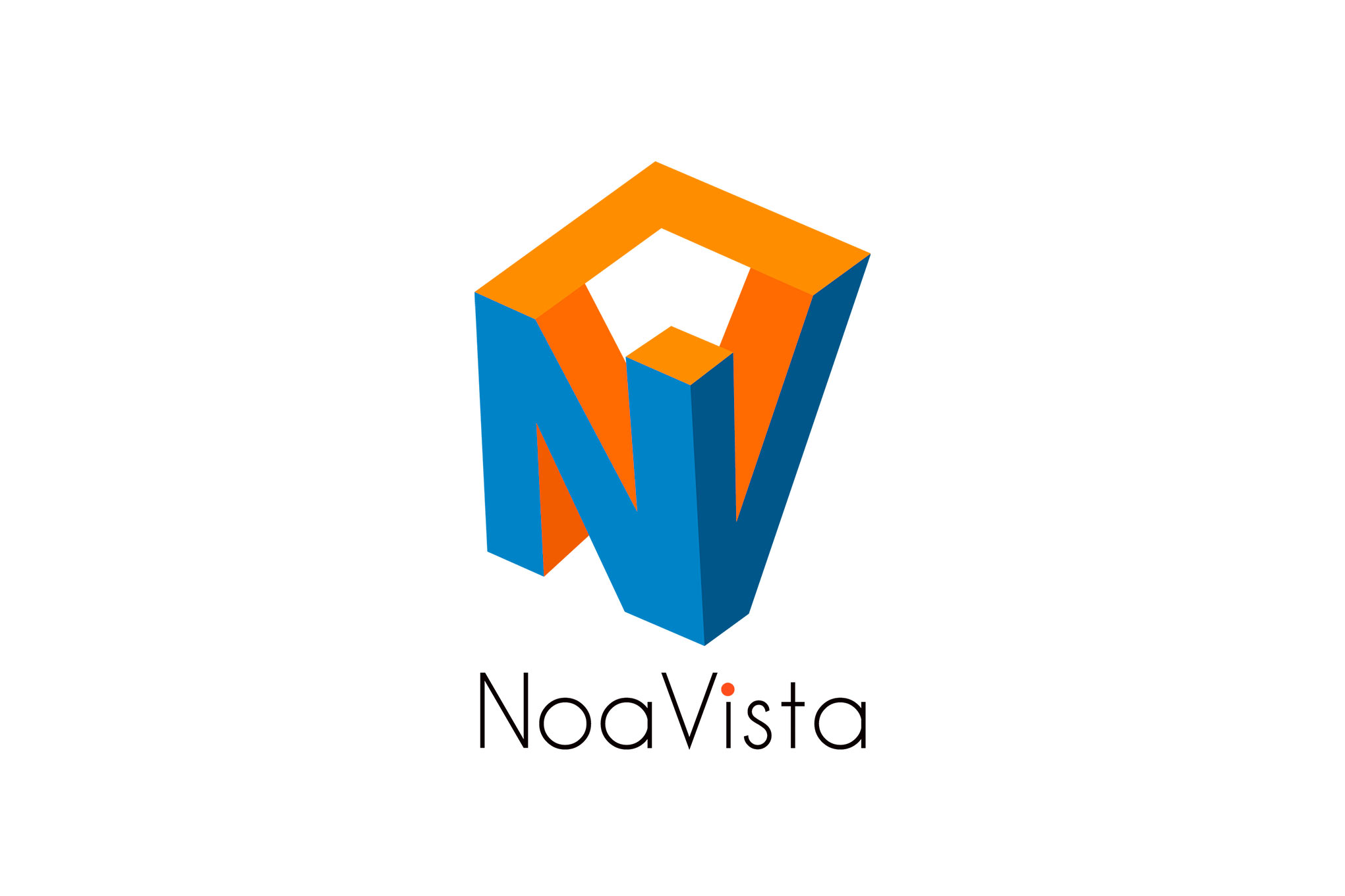 Logo of a 3D N and V shape