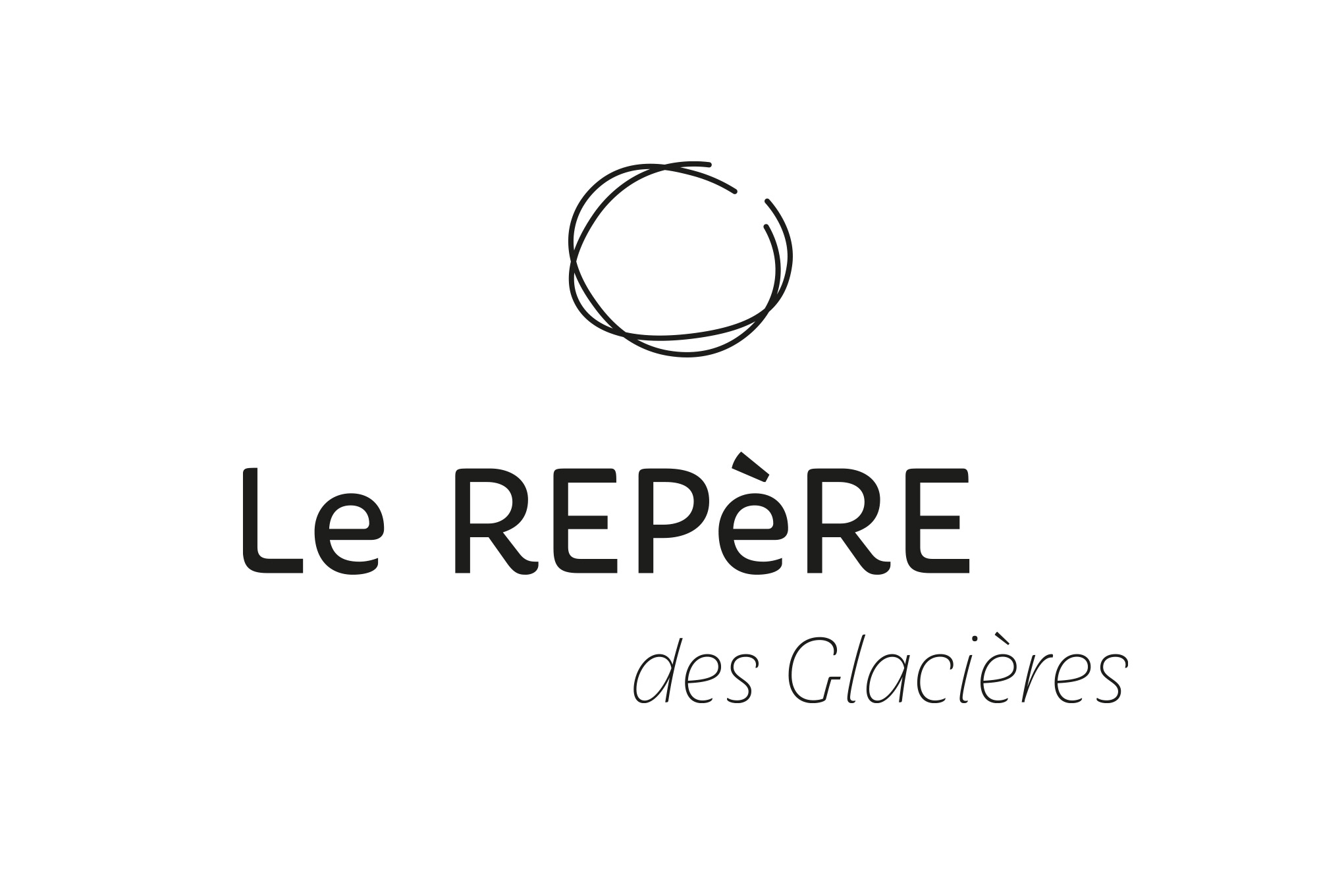 Logo of a circle made of two lines