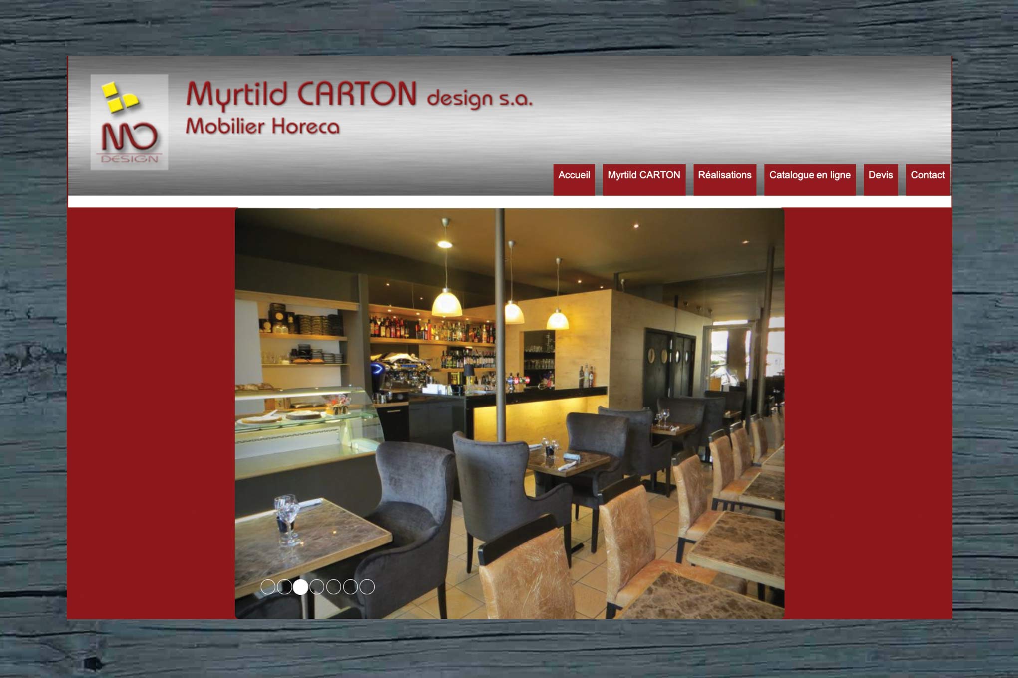 Old website with red background