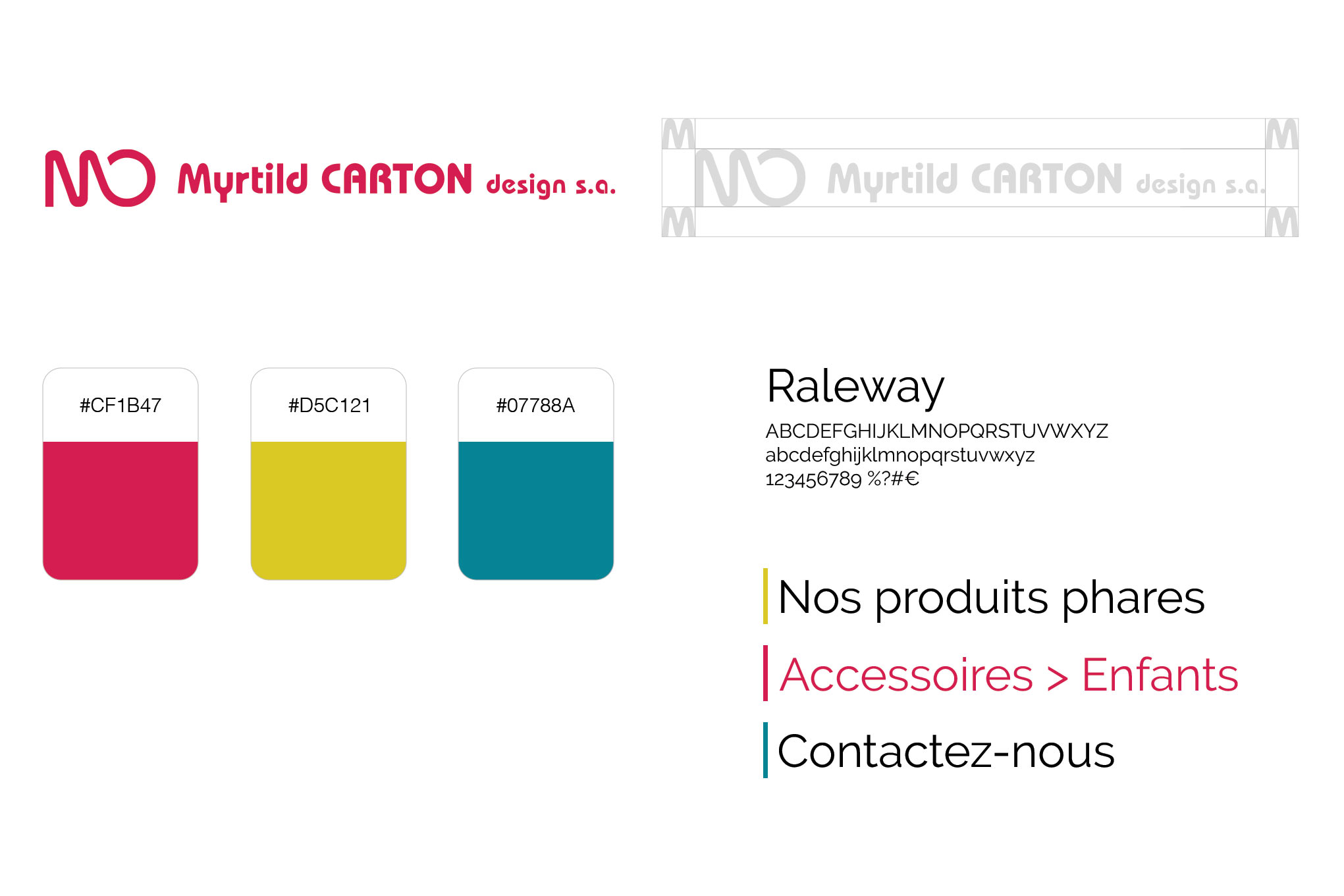 Logo, typography and colors.