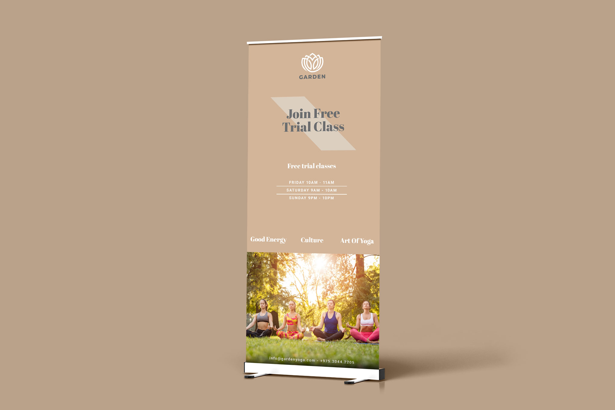 
    Roll Up for free yoga classes