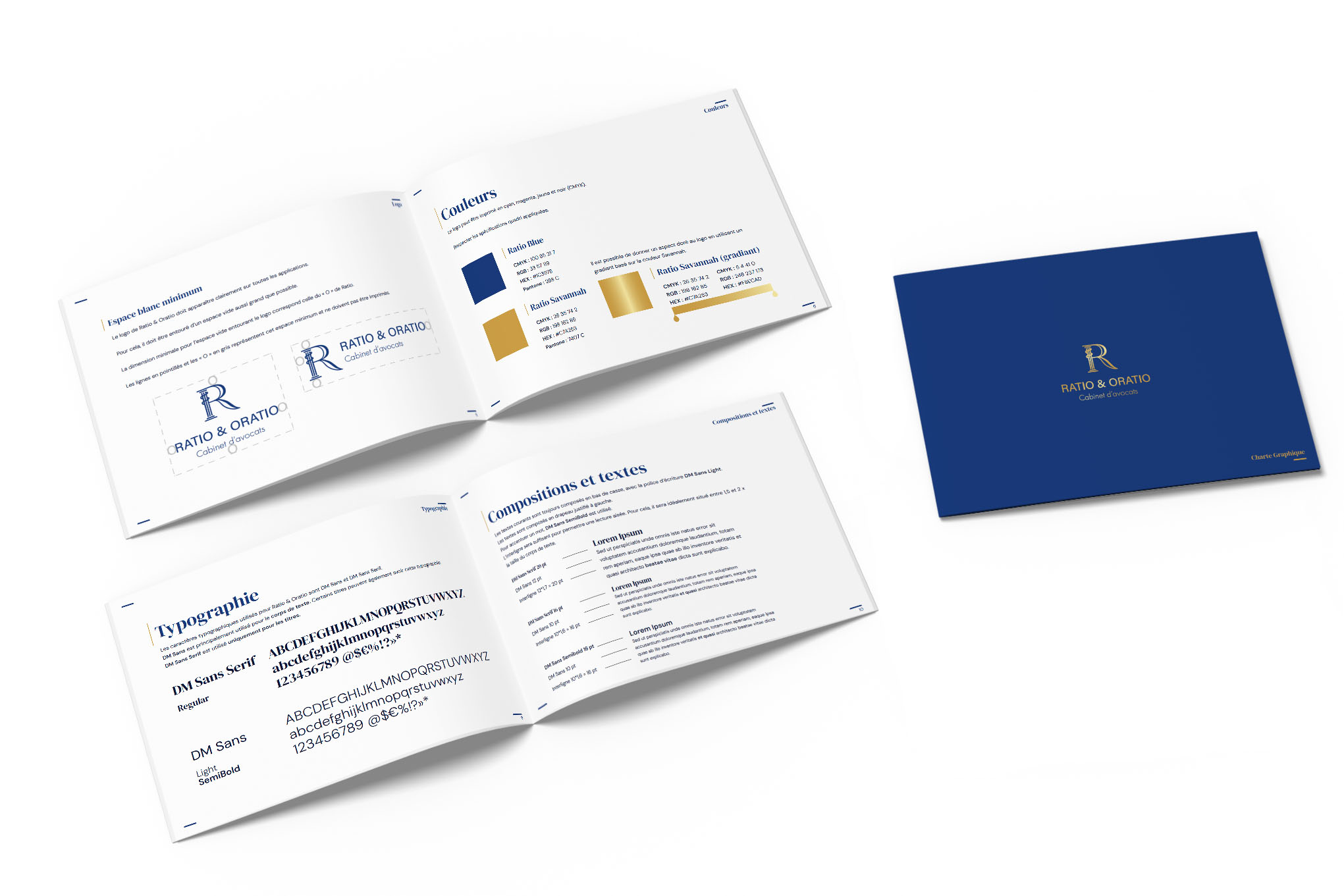 Book open with blue and gold colors