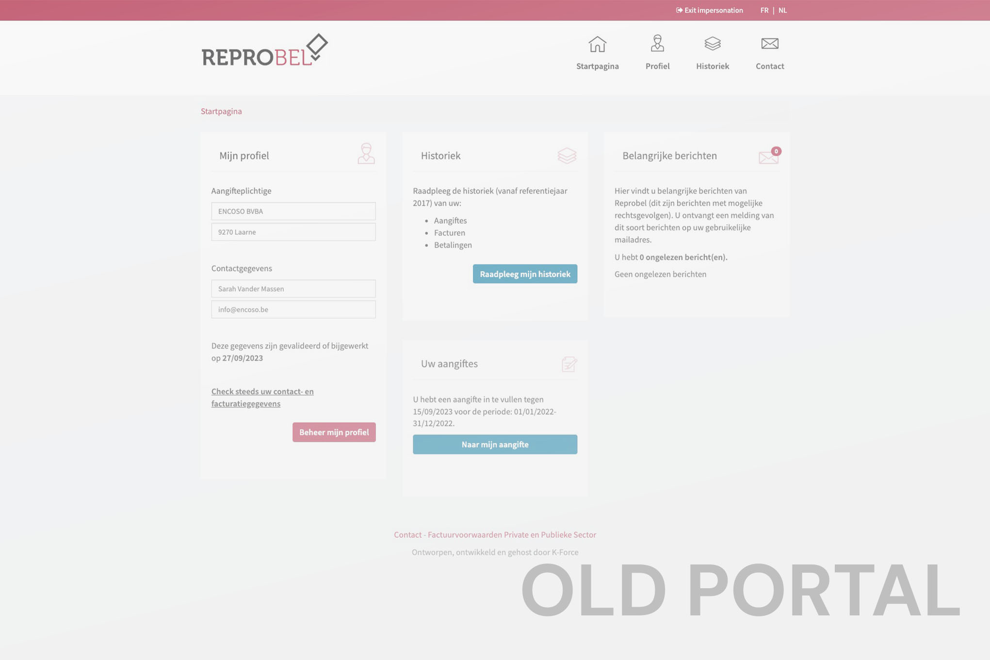 Old interface
