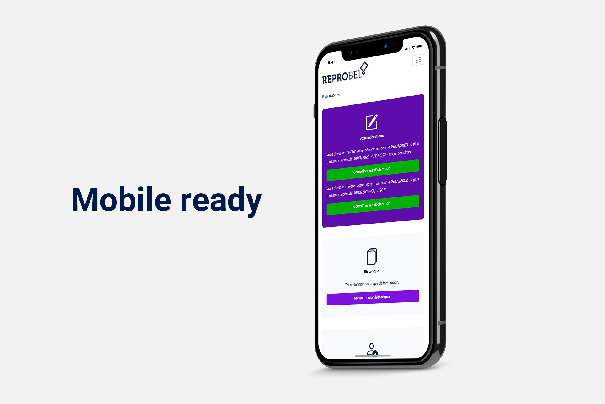 New portal on mobile