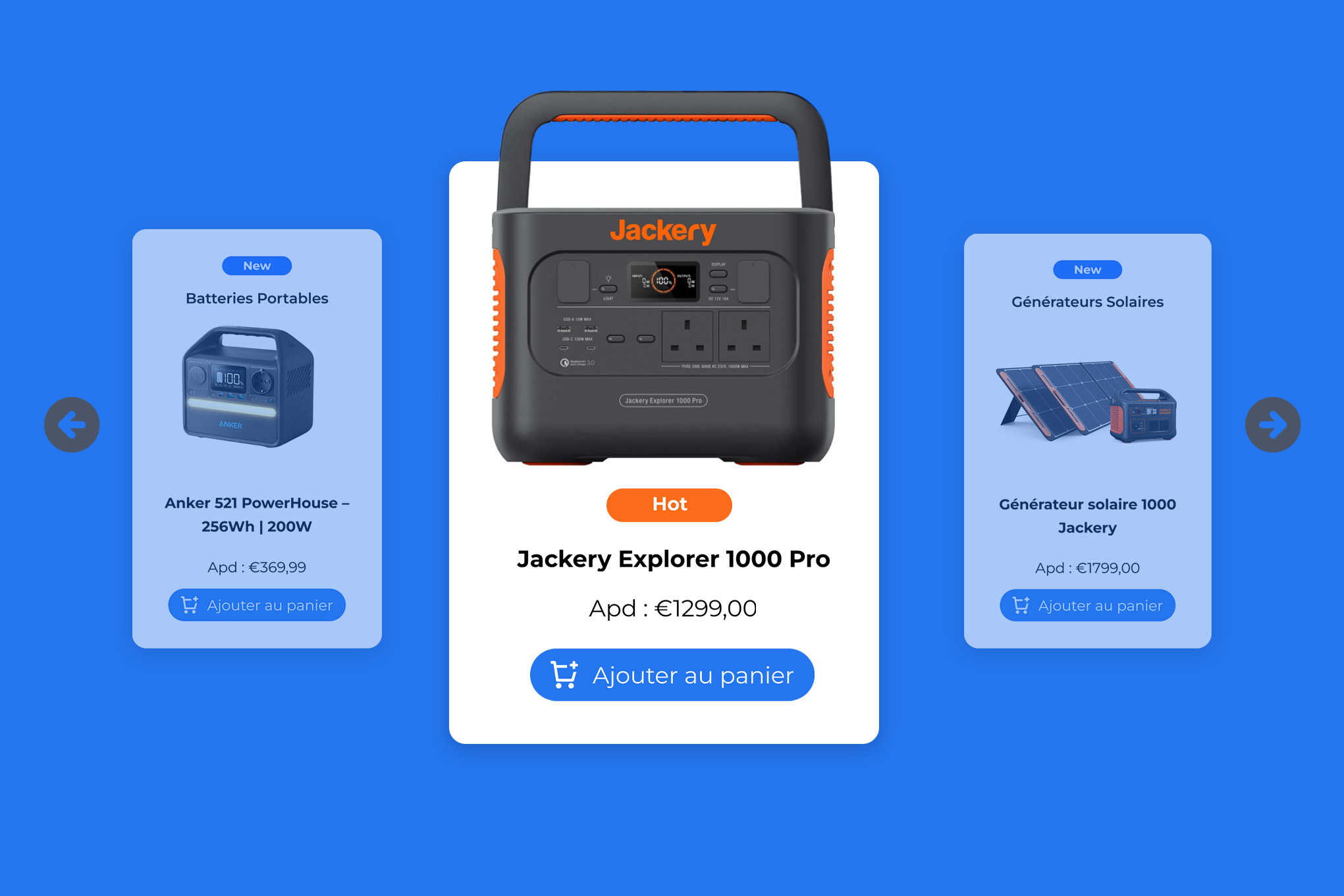 Products carousel